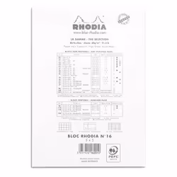 Rhodia N°16 quaderno per scrivere A5 80 fogli Bianco