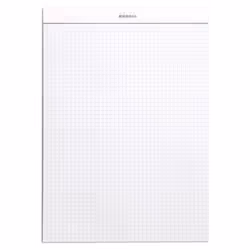 Rhodia N°18, Monocromatico, Bianco, A4, 80 fogli, 80 g/m², Carta quadrettata