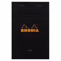Rhodia 146009C, Monocromatico, Nero, 80 fogli, 80 g/m², Carta rigata, Copertina anteriore morbida e posteriore rigida