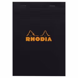 Rhodia 162009C, Immagine, Nero, A5, 80 fogli, Carta quadrettata, Copertina anteriore morbida e posteriore rigida
