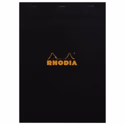 Rhodia 182009C, Immagine, Nero, A4, 80 fogli, Carta quadrettata, Copertina anteriore morbida e posteriore rigida