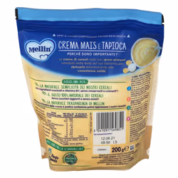 Mellin Crema di Mais e Tapioca per Bambini dai 4 Mesi 200g