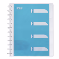 Elba 100205613, A4, Polipropilene (PP), Blu, Trasparente, 30 tasche, 1 pz