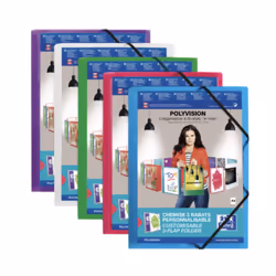Oxford 400037234, Blu, Verde, Viola, Rosso, Trasparente, Polipropilene (PP), A4, Francia, 5 pz