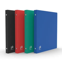 Oxford 100202240 raccoglitore ad anelli Nero, Blu, Verde, Rosso