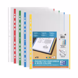Oxford 100206870, 210 x 297 mm (A4), Blu, Verde, Rosso, Trasparente, Bianco, Giallo, Polipropilene (PP), Paesaggio/Ritratto, ...