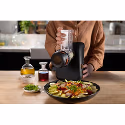 Moulinex DJ77EN10 grattugia e spiralizzatore elettrici Grattugia elettrica Plastica Nero - Vista aggiuntiva 7