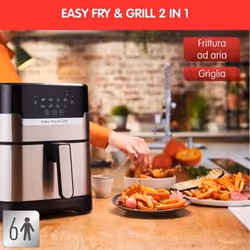 Moulinex EZ505D10 friggitrice Singolo 4,2 L Indipendente 1400 W Friggitrice ad aria calda Acciaio inox - Vista aggiuntiva 4