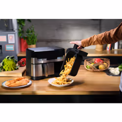 Tefal Dual Easy Fry & Grill EY905D Doppia 8,3 L Indipendente 2700 W Friggitrice ad aria calda Acciaio inox - Vista aggiuntiva 5