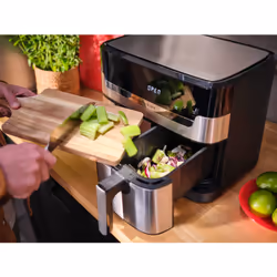 Tefal Dual Easy Fry & Grill EY905D Doppia 8,3 L Indipendente 2700 W Friggitrice ad aria calda Acciaio inox - Vista aggiuntiva 7