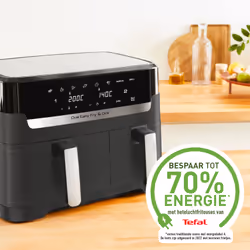 Tefal Dual Easy Fry & Grill EY905B Doppia 8,3 L Indipendente 2700 W Friggitrice ad aria calda Grigio - Vista aggiuntiva 8