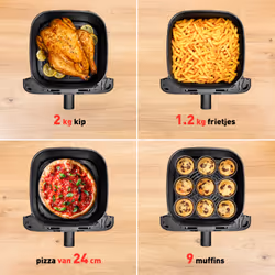 Tefal Easy Fry Mega EY855D10 friggitrice Singolo 7,5 L Indipendente 2020 W Friggitrice ad aria calda Nero, Acciaio inox