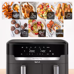 Tefal Easy Fry Dual XXL EY942HE0 friggitrice Doppia 11 L Indipendente 2020 W Friggitrice ad aria calda Grigio - Vista aggiuntiva 7