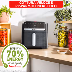 Moulinex Easy Fry Mega Compact EZ8618 Singolo 7,5 L Indipendente 2020 W Friggitrice ad aria calda Nero - Vista aggiuntiva 6