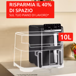 Moulinex EZ7568F0 friggitrice Doppia 10 L Indipendente 2700 W Friggitrice ad aria calda Nero - Vista aggiuntiva 3