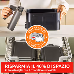 Moulinex EZ7568F0 friggitrice Doppia 10 L Indipendente 2700 W Friggitrice ad aria calda Nero - Vista aggiuntiva 6