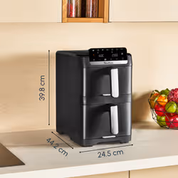 Moulinex EZ7568F0 friggitrice Doppia 10 L Indipendente 2700 W Friggitrice ad aria calda Nero - Vista aggiuntiva 8
