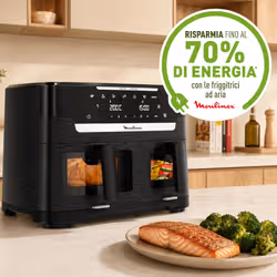 Moulinex Ever Fry XXL Dual, Friggitrice Ad Aria Doppia, Capacità 11L, Cottura Sincronizzata, Tecnologia Infra Heat, - Vista aggiuntiva 7
