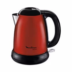 Moulinex BY540510, 1,7 L, 2400 W, Nero, Rosso, Acciaio inox, Indicatore del livello dell'acqua, Senza filo
