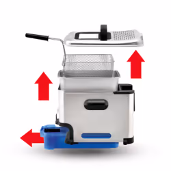 Tefal Oleoclean Pro Inox & Design FR8040 Singolo 3,5 L 2300 W Nero, Acciaio inox - Vista aggiuntiva 6
