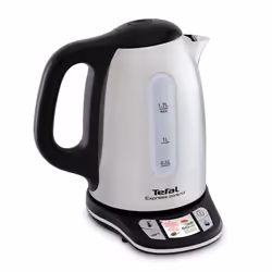 Tefal KI240D, 1,7 L, 2400 W, Nero, Acciaio inox, Acciaio inox, Termostato regolabile, Indicatore del livello dell'acqua