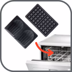 Tefal SW3418 piastra per waffle 2 waffle 700 W Nero, Grigio - Vista aggiuntiva 6