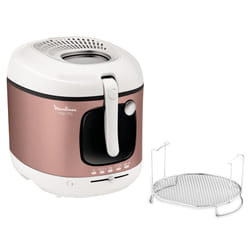 Moulinex Mega 2kg Singolo 3,3 L Indipendente Friggitrice Rosa, Bianco
