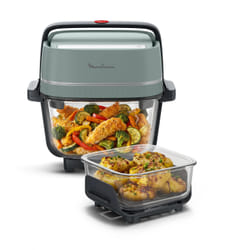 Moulinex Crisp&Go, Friggitrice Ad Aria In Vetro Portatile, 1.4 L E 3.8 L, 4 Modalità
