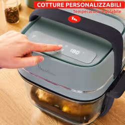 Moulinex Crisp&Go, Friggitrice Ad Aria In Vetro Portatile, 1.4 L E 3.8 L, 4 Modalità - Vista aggiuntiva 5