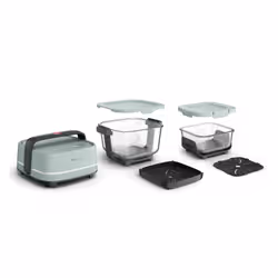 Moulinex Crisp&Go, Friggitrice Ad Aria In Vetro Portatile, 1.4 L E 3.8 L, 4 Modalità - Vista aggiuntiva 8