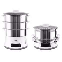 Tefal Convenient Series Deluxe VC502D pentola a vapore 3 cestello/i Superficie piana 900 W Acciaio inox, Bianco - Vista aggiuntiva 5