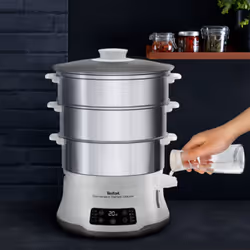 Tefal Convenient Series Deluxe VC502D pentola a vapore 3 cestello/i Superficie piana 900 W Acciaio inox, Bianco - Vista aggiuntiva 7