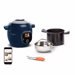 Moulinex Cookeo+ CE85F410, 6 L, 1600 W, Blu, Ceramica, LCD, 6 persona(e)