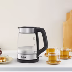 Tefal Glass Kettle KI605830 bollitore elettrico 1,7 L 2200 W Nero, Argento, Trasparente - Vista aggiuntiva 4