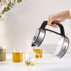 Tefal Glass Kettle KI605830 bollitore elettrico 1,7 L 2200 W Nero, Argento, Trasparente - Vista aggiuntiva 6