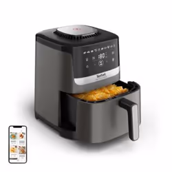 Tefal Easy Fry Silence EY551HE0, Friggitrice ad aria calda, 5 L, 40 °C, 220 °C, Singolo, Nero, Grigio, Acciaio inox