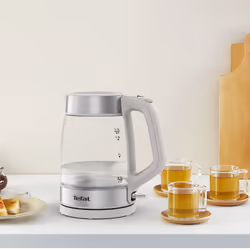 Tefal Glass Kettle KI605B30 bollitore elettrico 1,7 L 2200 W Grigio, Argento, Trasparente - Vista aggiuntiva 5