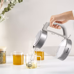 Tefal Glass Kettle KI605B30 bollitore elettrico 1,7 L 2200 W Grigio, Argento, Trasparente - Vista aggiuntiva 7
