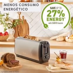 Moulinex LS5S0DE0 tostapane 1 fetta/e 1430 W Nero, Acciaio inox - Vista aggiuntiva 4