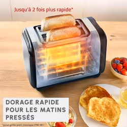 Moulinex LT5S0DE0 tostapane 7 2 fetta/e 1200 W Nero, Acciaio inox - Vista aggiuntiva 3