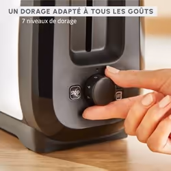 Moulinex LT5S0DE0 tostapane 7 2 fetta/e 1200 W Nero, Acciaio inox - Vista aggiuntiva 6