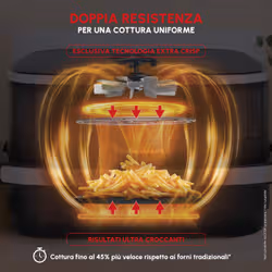 Moulinex Easy Fry XL Surface, Friggitrice Ad Aria, Cestello Spazioso, Design Compatto, Finestra di Osservazione, Bianco, AL4001 - Vista aggiuntiva 5