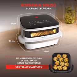 Moulinex Easy Fry XL Surface, Friggitrice Ad Aria, Cestello Spazioso, Design Compatto, Finestra di Osservazione, Bianco, AL4001 - Vista aggiuntiva 7