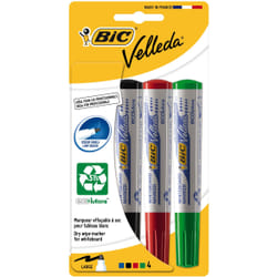 BIC 3086120027742 marcatore Nero, Blu, Verde, Rosso 4 pz
