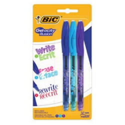 BIC 943457 penna gel Penna in gel retrattile Medio Nero, Blu, Rosso 3 pz