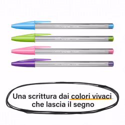 BIC Cristal Original e FUN, Penne a Sfera (Punta 1mm, 1.6mm), Colori Assortiti, Barattolo 8+12