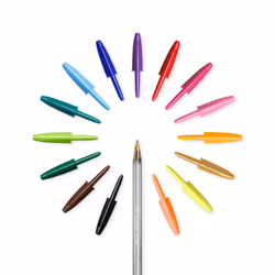 BIC Cristal Original e FUN, Penne a Sfera (Punta 1mm, 1.6mm), Colori Assortiti, Barattolo 8+12