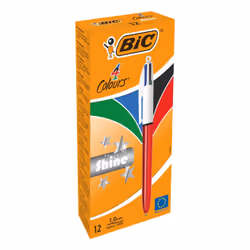 BIC 982877, Fermaglio, Penna a sfera retrattile a clip, Ricaricabile, Nero, Blu, Verde, Rosso, 12 pz, Medio