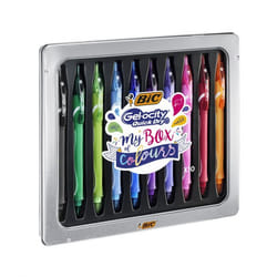 BIC My Box Of Colours Penna in gel retrattile Nero, Blu, Verde, Arancione, Rosa, Viola, Rosso, Turchese 10 pz