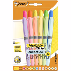 BIC 992562, Blu, Verde, Arancione, Rosa, Viola, Giallo, 12 pz, Penna a sfera + penna stilografica